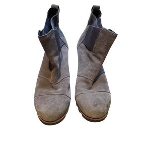 Sorel Lolla Chelsea Boots Grey Suede Block Heel Lug Sole NL2543-052‎ Womens 11